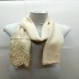 Half net diamond stole in cream color